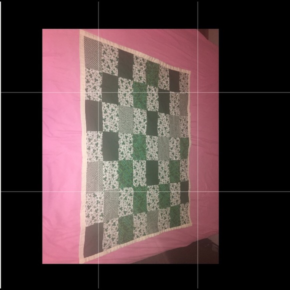 Luck of the Irish One Sided Hand Pieced Quilt